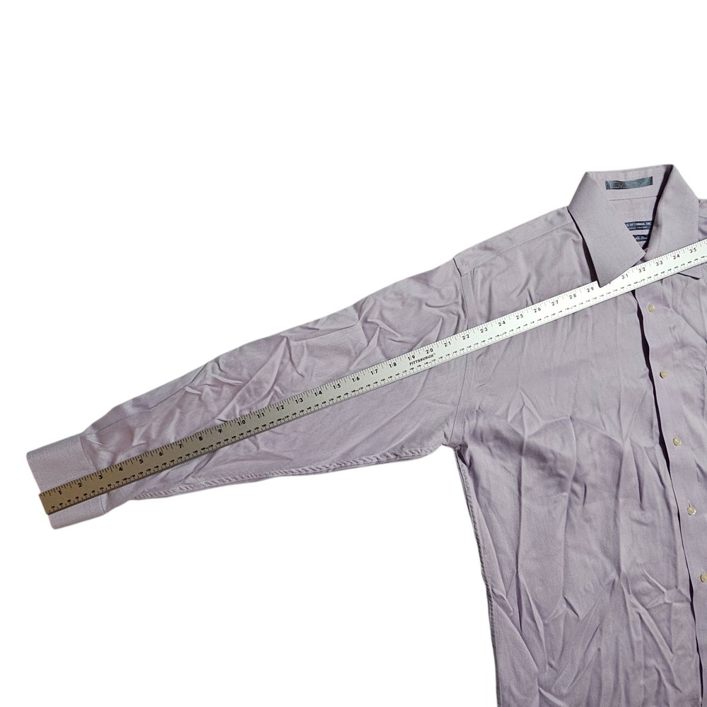 Forsyth of Canada‎ Dress Shirt Wrinkle Free Long Sleeve Lavender 16 1/2 32/33 - Picture 12 of 13